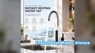 Torneira instantânea de água quente em aço inoxidável