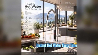 Display digital instantâneo de torneira de cozinha com água quente