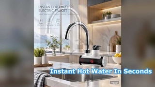 Torneira aquecida sem tanque, potência de 3300 W, aquece água em 3–5 segundos, adequada para cozinhas, varandas, banheiros