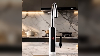 Tecnologia de cozinha com display de temperatura LED de torneira de água quente instantânea