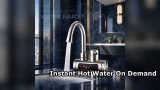 Torneira instantânea de água quente em aço inoxidável para banheiro